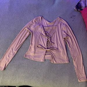 Pink Longsleve Cover and Tank top crop top